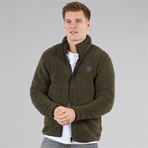 Tokyo Laundry Mens Palomas Funnel Neck Fleece Khaki