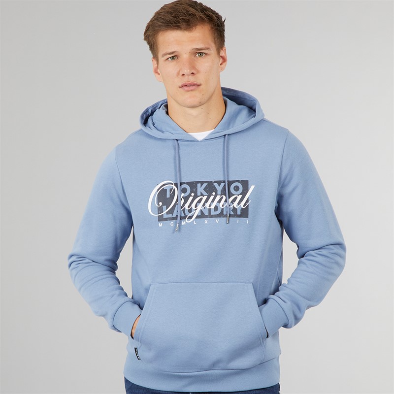 Tokyo Laundry Mens Tywinn Hoodie Blue - Size L