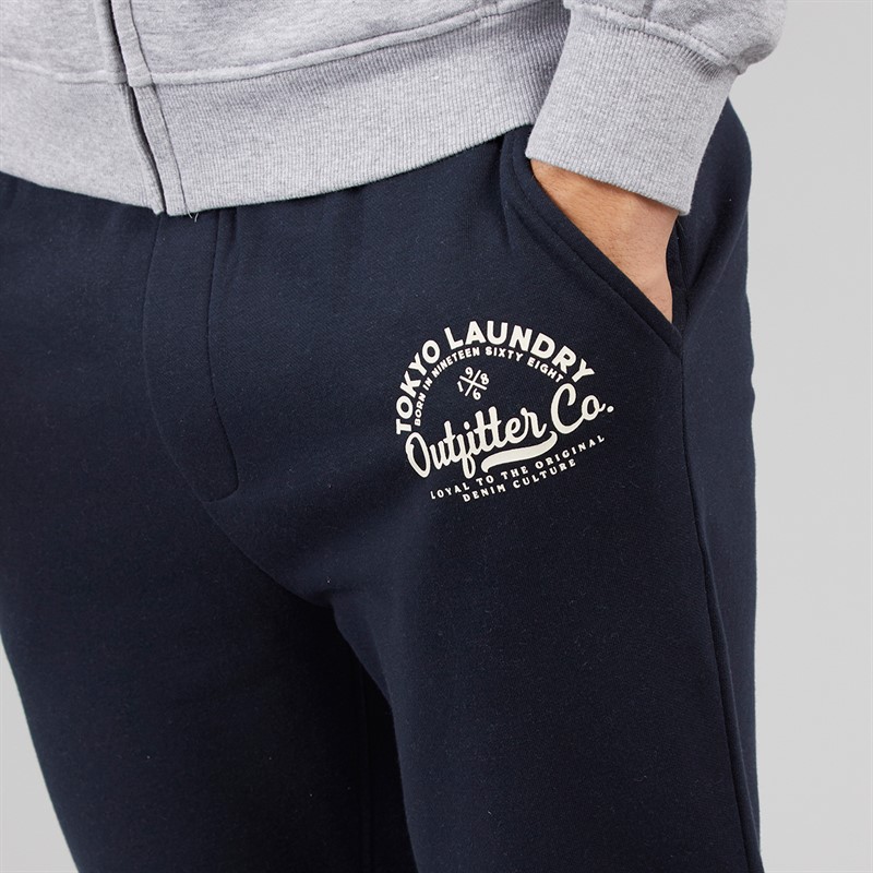 Tokyo Laundry Mens Coppice Joggers Navy