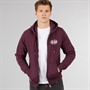 Tokyo Laundry Mens Stonefall Zip Through Hoodie Winetasting
