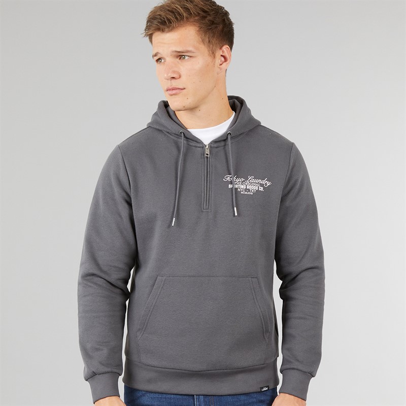 Tokyo Laundry Mens Morar Hoodie Grey