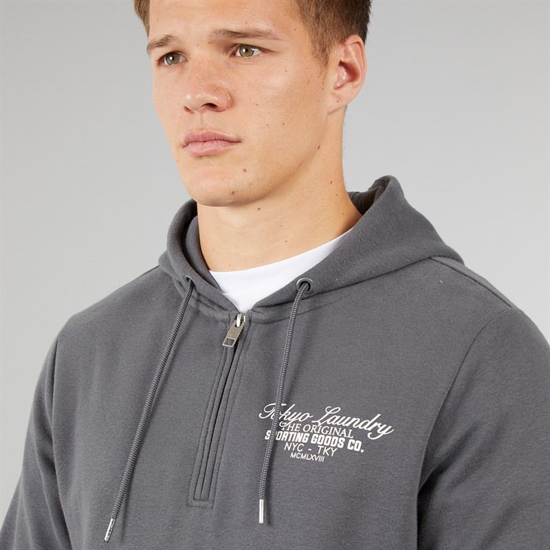 Tokyo Laundry Mens Morar Hoodie Grey
