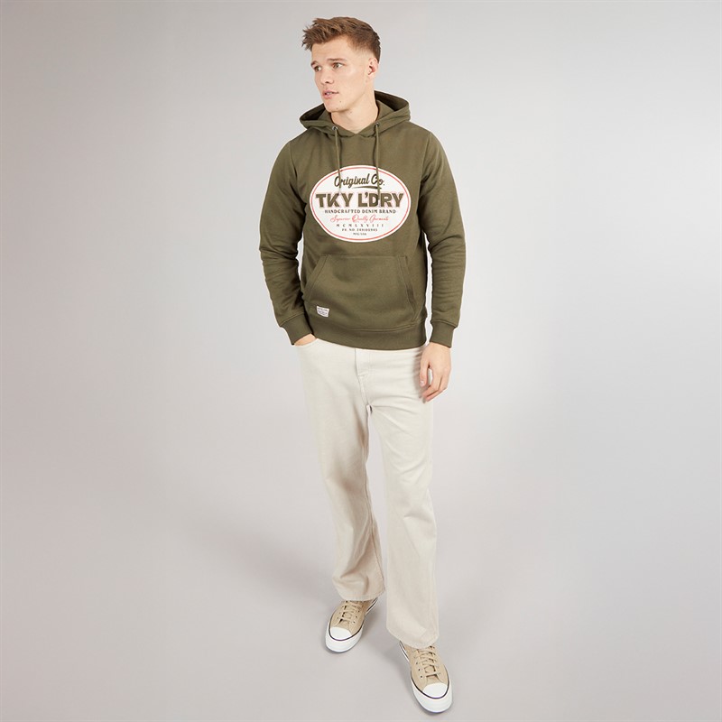 Tokyo Laundry Mens Cawthorn Hoodie Khaki