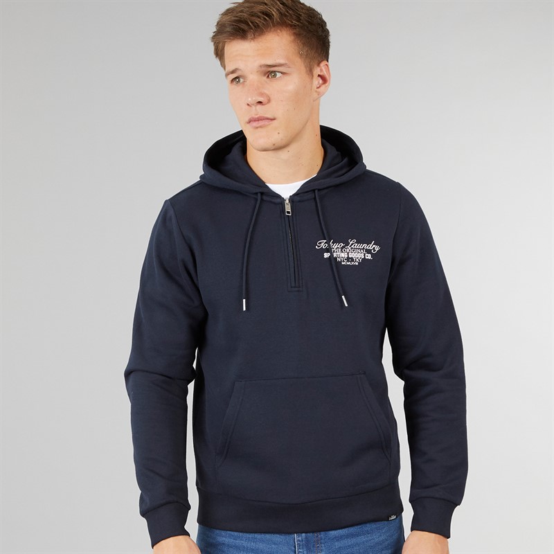 Tokyo Laundry Mens Morar Hoodie Navy