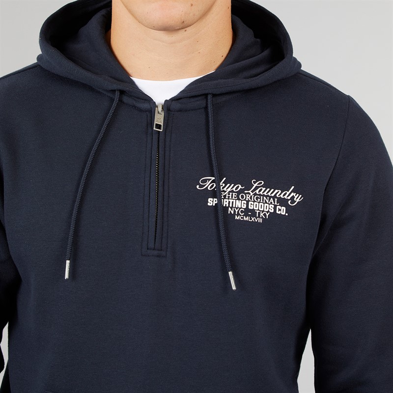 Tokyo Laundry Mens Morar Hoodie Navy