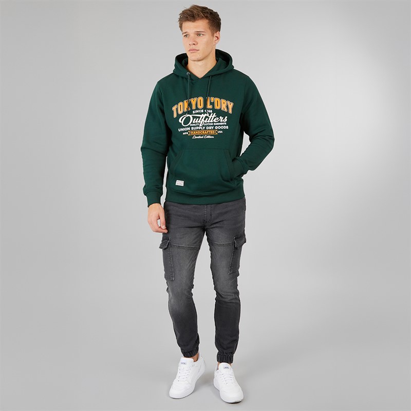 Tokyo Laundry Mens Otley Hoodie Green