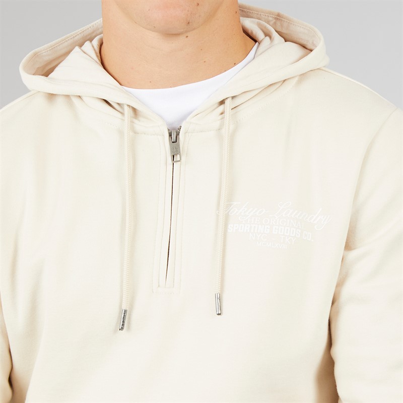 Tokyo Laundry Mens Morar Hoodie Stone
