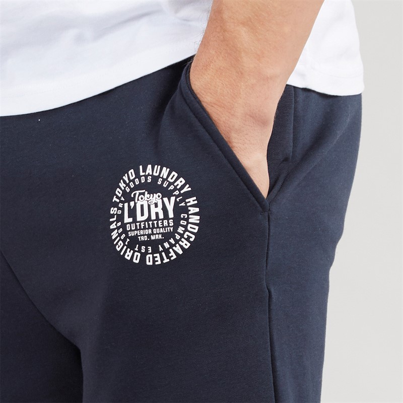 Tokyo Laundry Mens Aspin Wide Leg Joggers Navy