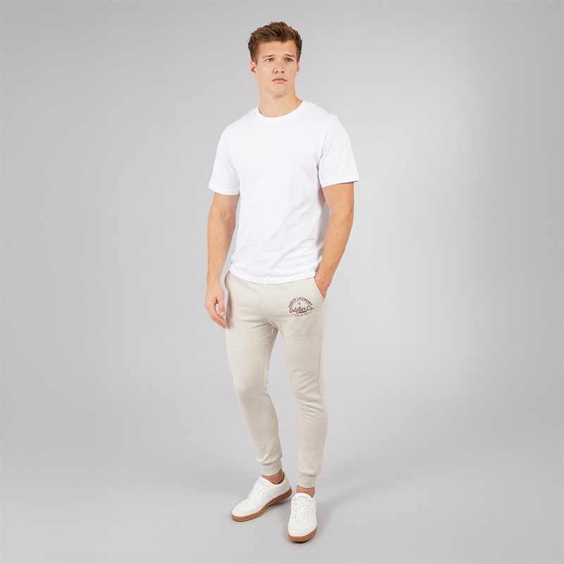 Tokyo Laundry Mens Coppice Joggers Oatmeal Marl