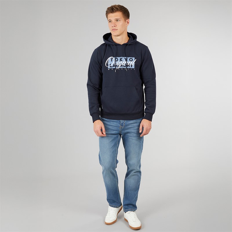 Tokyo Laundry Mens Tywinn Hoodie Navy