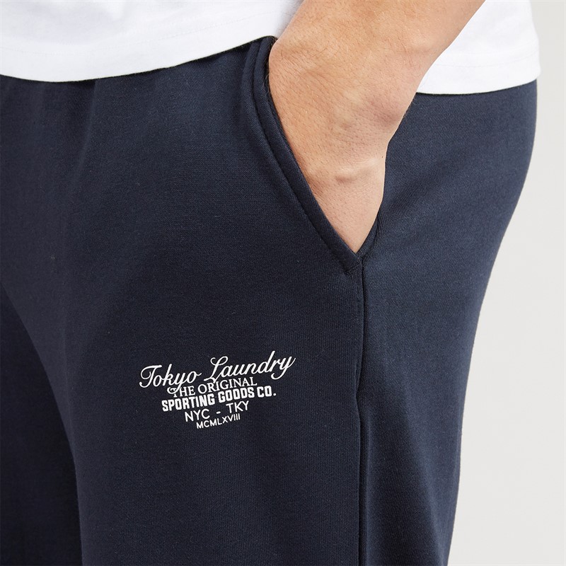 Tokyo Laundry Mens Bexli Wide Leg Joggers Navy