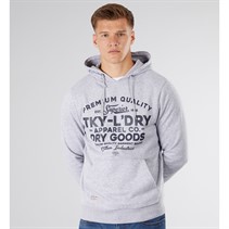 Tokyo Laundry Mens Skelton Hoodie Light Grey Marl
