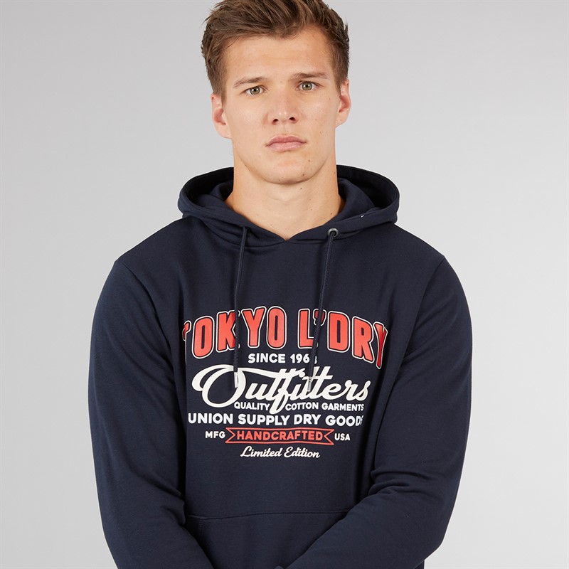 Tokyo Laundry Mens Otley Hoodie Navy