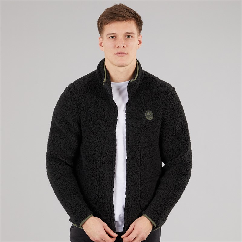 Tokyo Laundry Mens Palomas Funnel Neck Fleece Black
