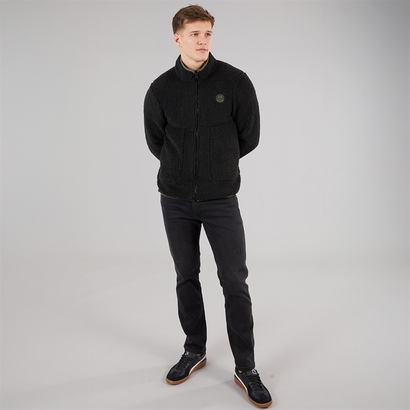 Tokyo Laundry Mens Palomas Funnel Neck Fleece Black