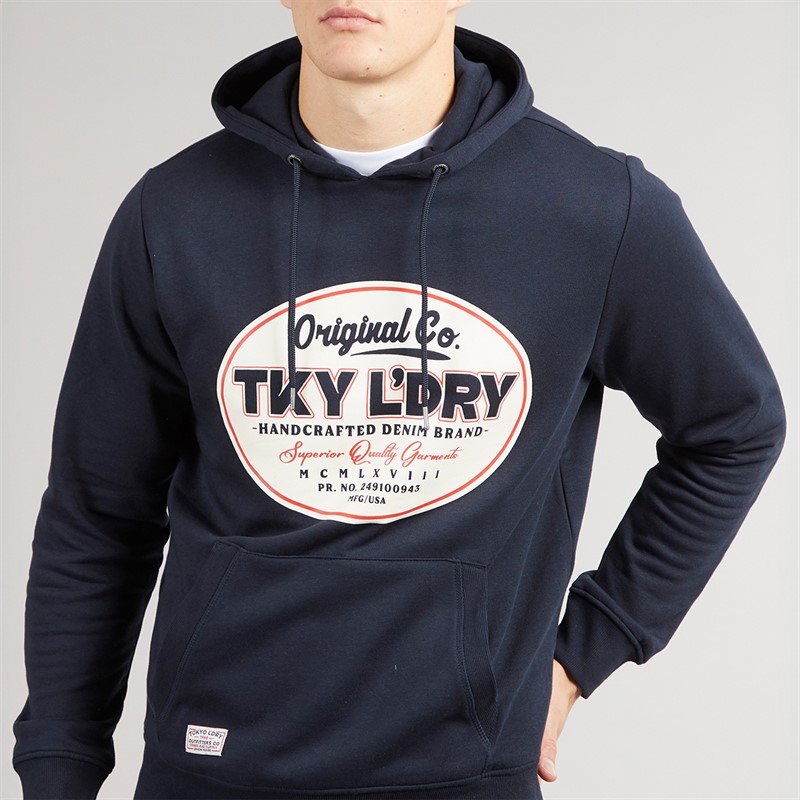 Tokyo Laundry Mens Cawthorn Hoodie Navy
