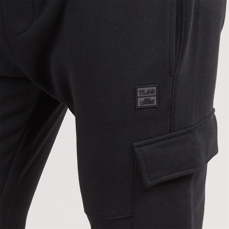 Tokyo Laundry Mens Veyle Cargo Joggers Black