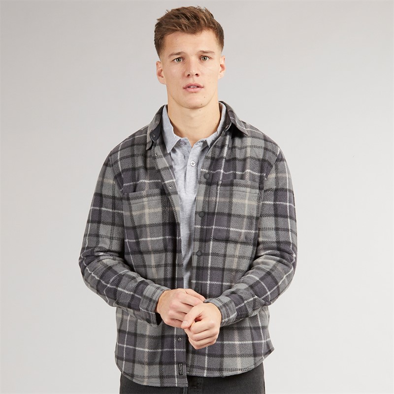 Tokyo Laundry Mens Teo Long Sleeve Shirt Charcoal