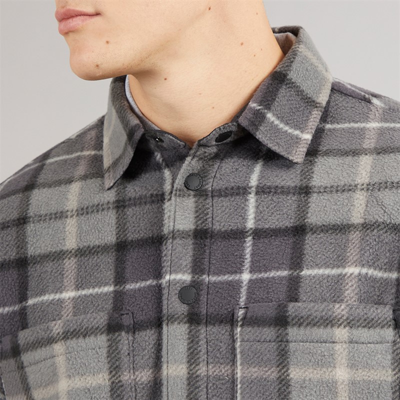 Tokyo Laundry Mens Teo Long Sleeve Shirt Charcoal