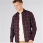 Tokyo Laundry Mens Barklem Long Sleeve Shirt Burgundy