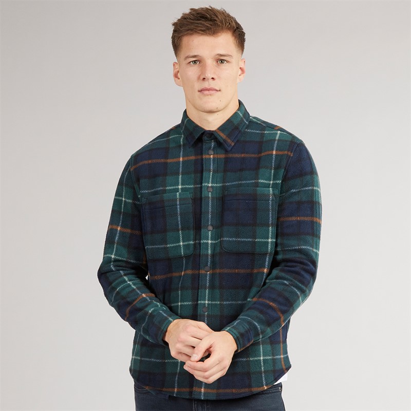 Tokyo Laundry Mens Teo Long Sleeve Shirt Green