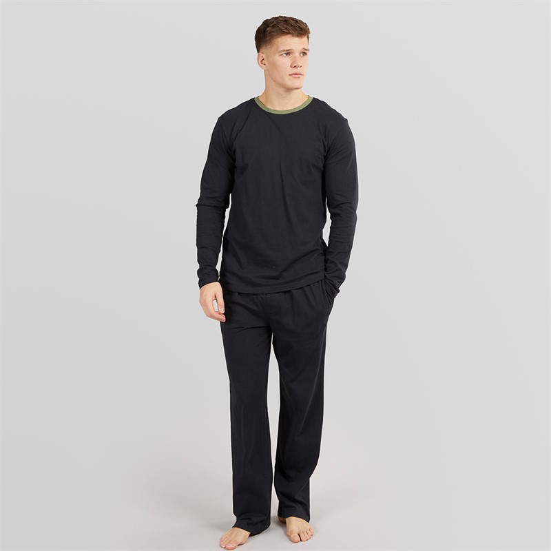 Tokyo Laundry Mens Payden Loungewear Set Black