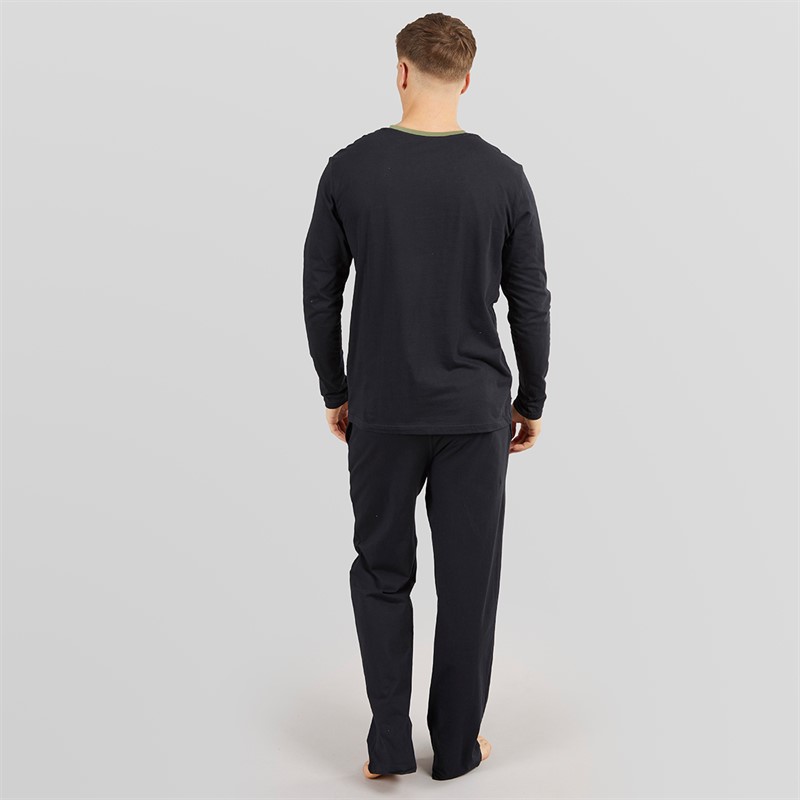 Tokyo Laundry Mens Payden Loungewear Set Black