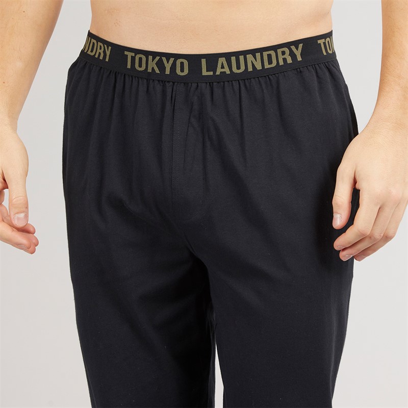 Tokyo Laundry Mens Payden Loungewear Set Black