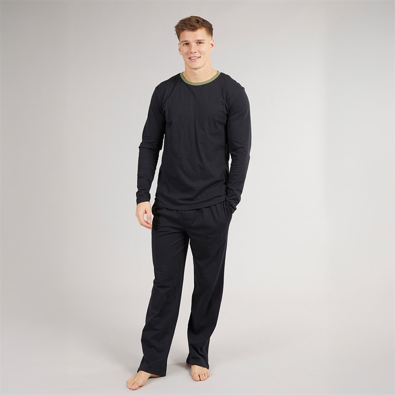 Tokyo Laundry Mens Payden Loungewear Set Black