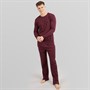 Tokyo Laundry Mens Olmste Loungewear Set Burgundy