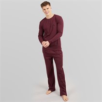 Tokyo Laundry Mens Olmste Loungewear Set Burgundy