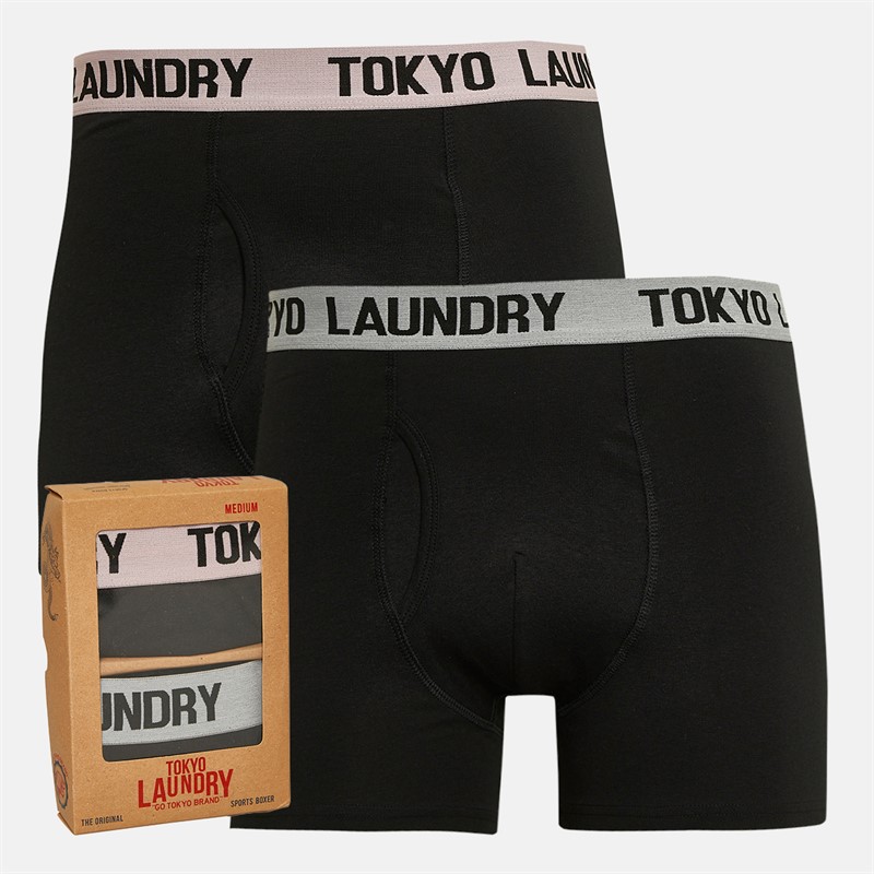 Tokyo Laundry Mens Marthem Two Pack Boxers Pink