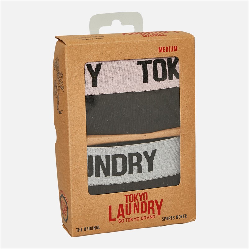 Tokyo Laundry Mens Marthem Two Pack Boxers Pink