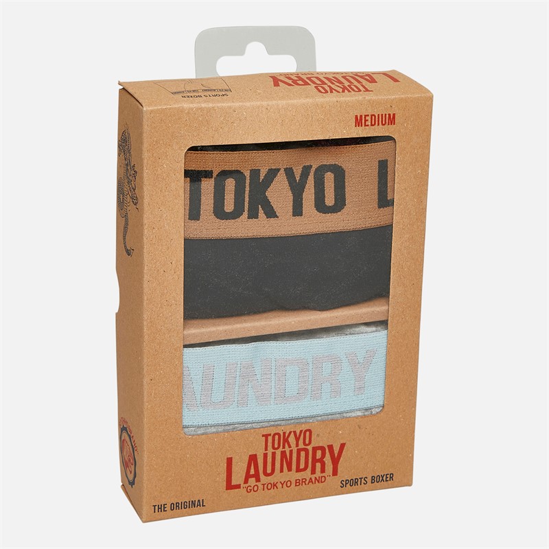 Tokyo Laundry Mens Abbots Two Pack Boxers Brown