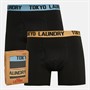 Tokyo Laundry Mens Marthem Two Pack Boxers Blue
