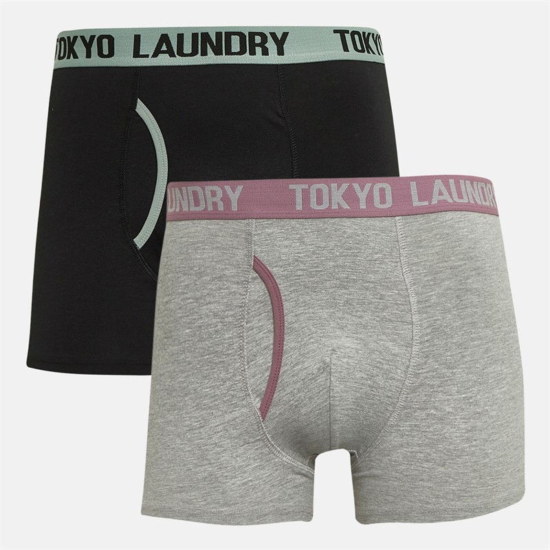 Tokyo Laundry Mens Abbots Two Pack Boxers Green