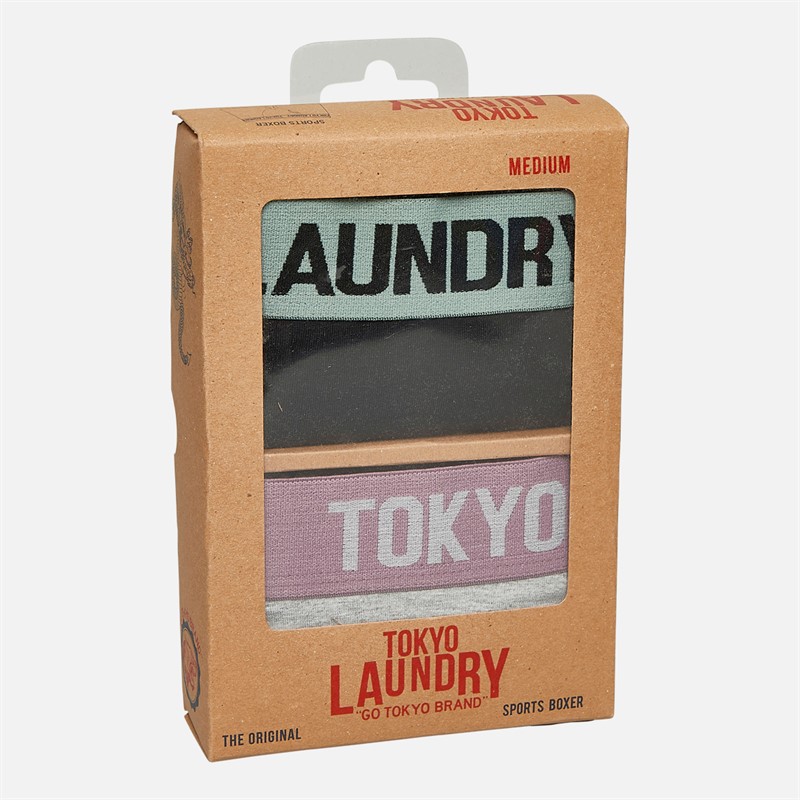 Tokyo Laundry Mens Abbots Two Pack Boxers Green