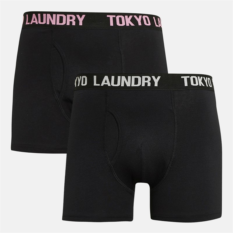 Tokyo Laundry Mens Walkers Two Pack Boxers Pink