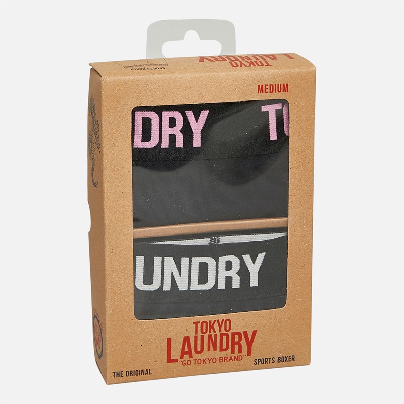 Tokyo Laundry Mens Walkers Two Pack Boxers Pink