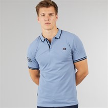 Tokyo Laundry Mens Casson Short Sleeve Polo Blue
