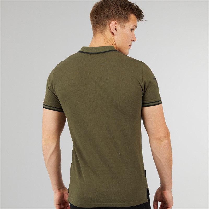 Tokyo Laundry Mens Casson Short Sleeve Polo Shirt Grape Leaf