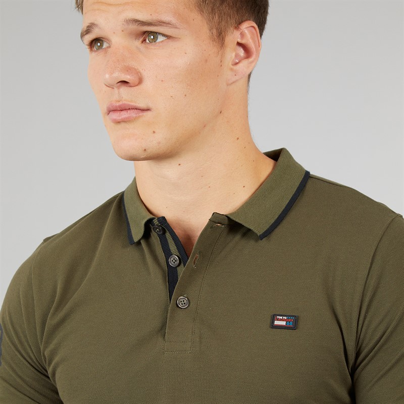 Tokyo Laundry Mens Casson Short Sleeve Polo Shirt Grape Leaf