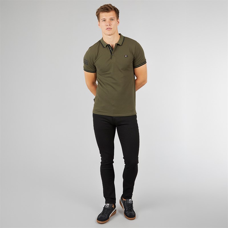 Tokyo Laundry Mens Casson Short Sleeve Polo Shirt Grape Leaf