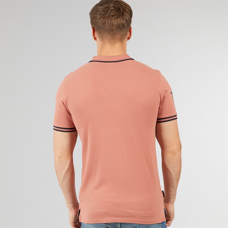 Tokyo Laundry Mens Casson Short Sleeve Polo Shirt Cedar Wood