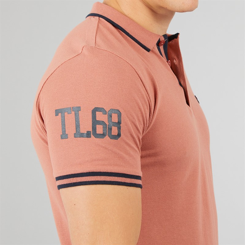 Tokyo Laundry Mens Casson Short Sleeve Polo Shirt Cedar Wood