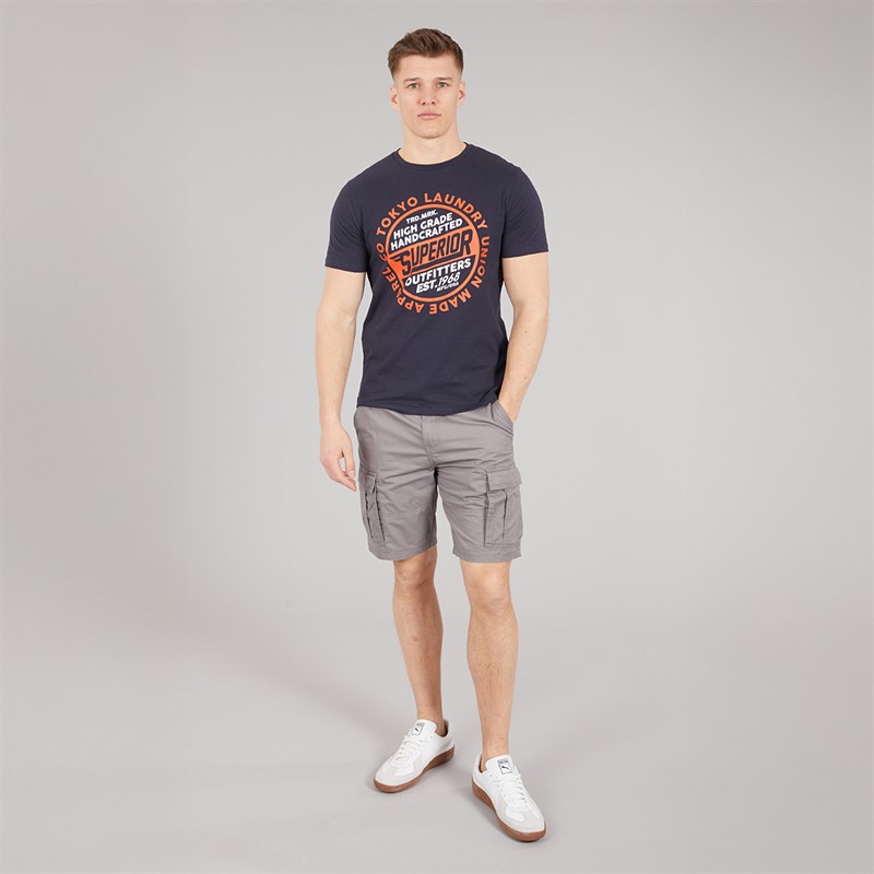 Tokyo Laundry Mens Shriner Straight Leg Jeans Indigo Wash