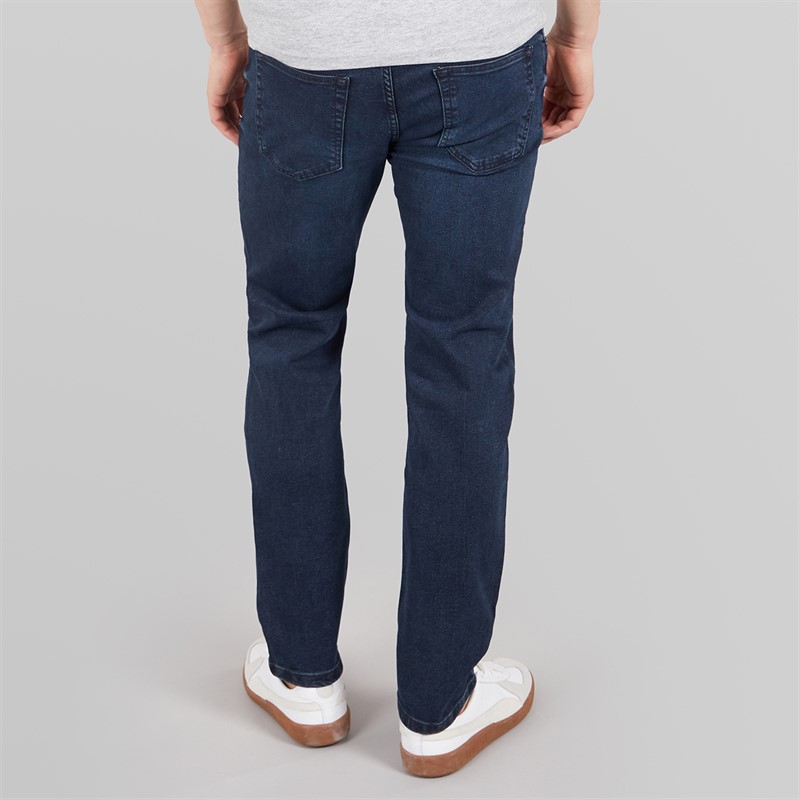 Tokyo Laundry Mens Shriner Straight Leg Jeans Dark Indigo Wash