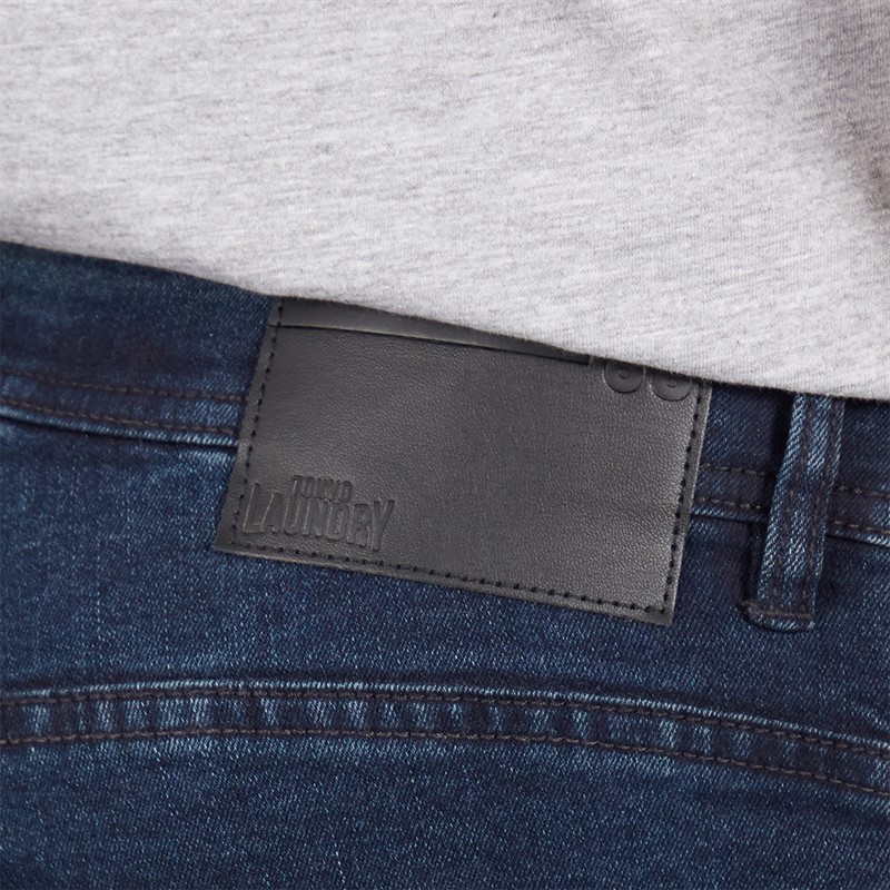 Tokyo Laundry Mens Shriner Straight Leg Jeans Dark Indigo Wash