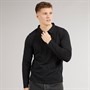 Tokyo Laundry Mens Landers Long Sleeve Polo Shirt Black