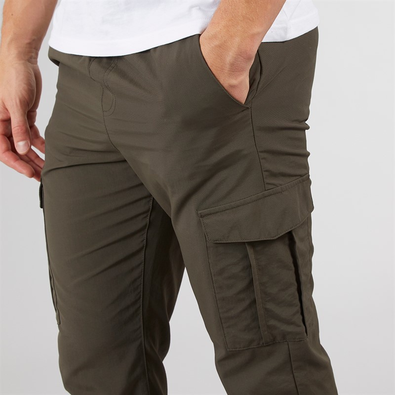 Tokyo Laundry Mens Cusick Nylon Cargo Pants Khaki